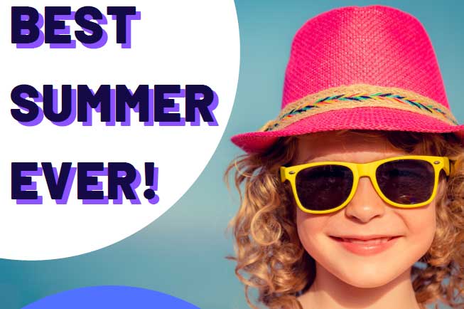 Best Summer Ever Girl With Hat